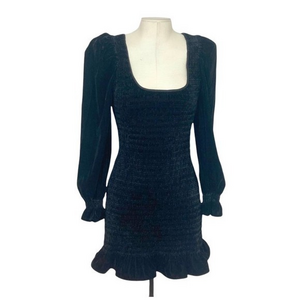 LOVESHACKFANCY Black Dorset Dress -‎ NWT